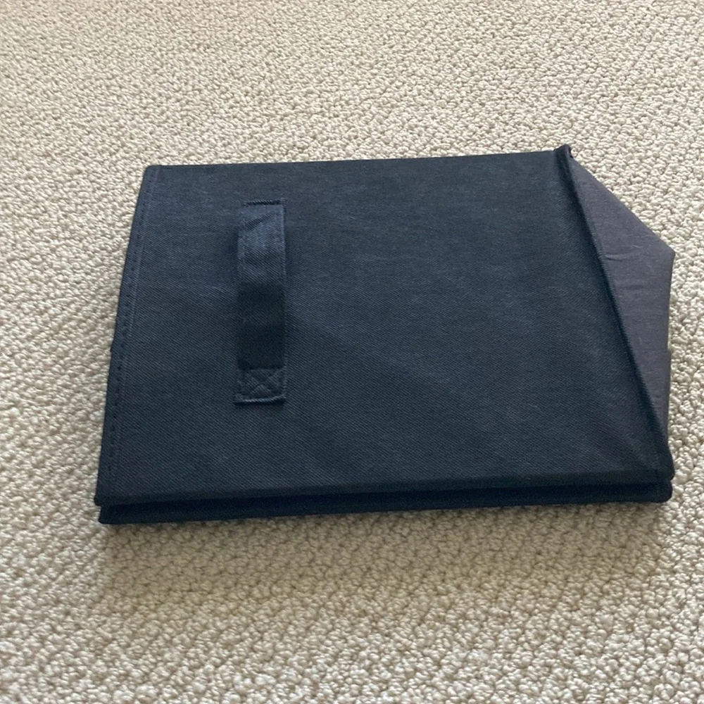 Black Collapsible Storage Cube 11” x 11” x 10.5” Space Saving Solution Single